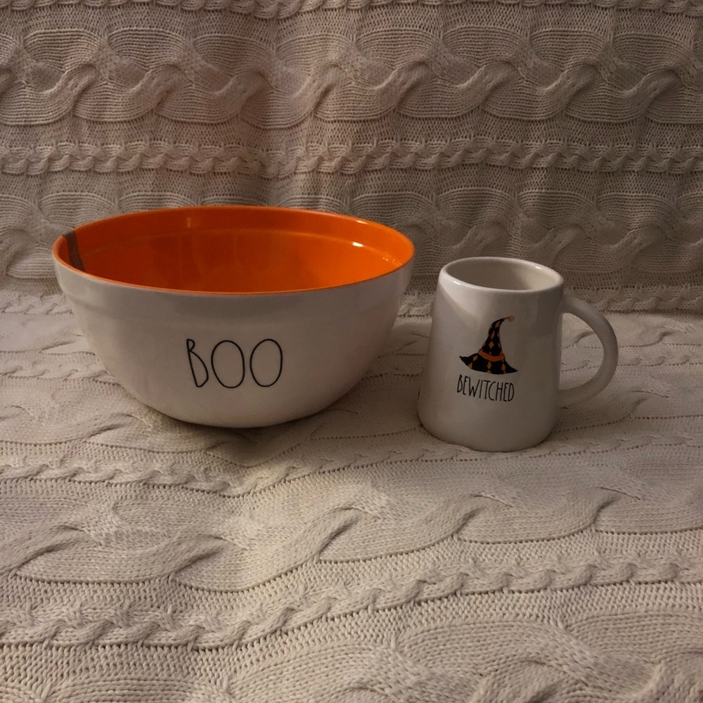 RAE DUNN 🎃 Halloween Serving Bowl and Mug 🎃 NWT